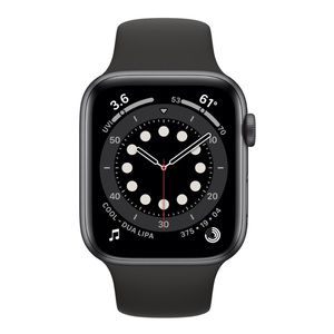Apple Watch Series 6 GPS, 44mm with Black Sport Band